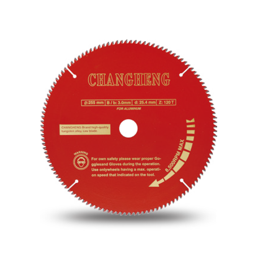 Hoja de sierra TCT para corte de aluminio y teflón